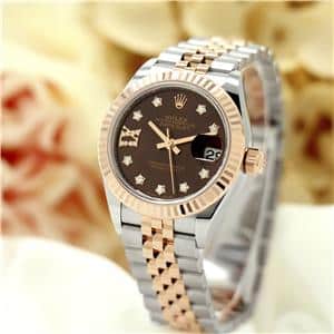 ROLEX ロレックス デイトジャスト 28 279171G チョコレート 9ポイント スター IXダイヤ ジュビリーブレス メイン