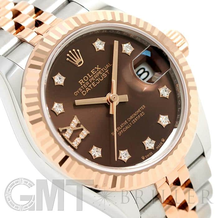 ロレックス デイトジャスト 新品)ROLEX ロレックス デイトジャスト 28 279171G チョコレート 9