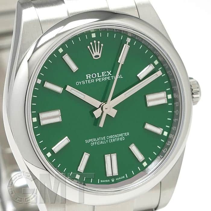 ROLEX ロレックス　オイスター時計用緑色空箱 中古)ROLEX ロレックス オイスターパーペチュアル 41 124300 グリーン