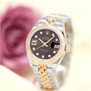 ROLEX ロレックス デイトジャスト 28 279171G チョコレート 9ポイント スター IXダイヤ ジュビリーブレス メイン