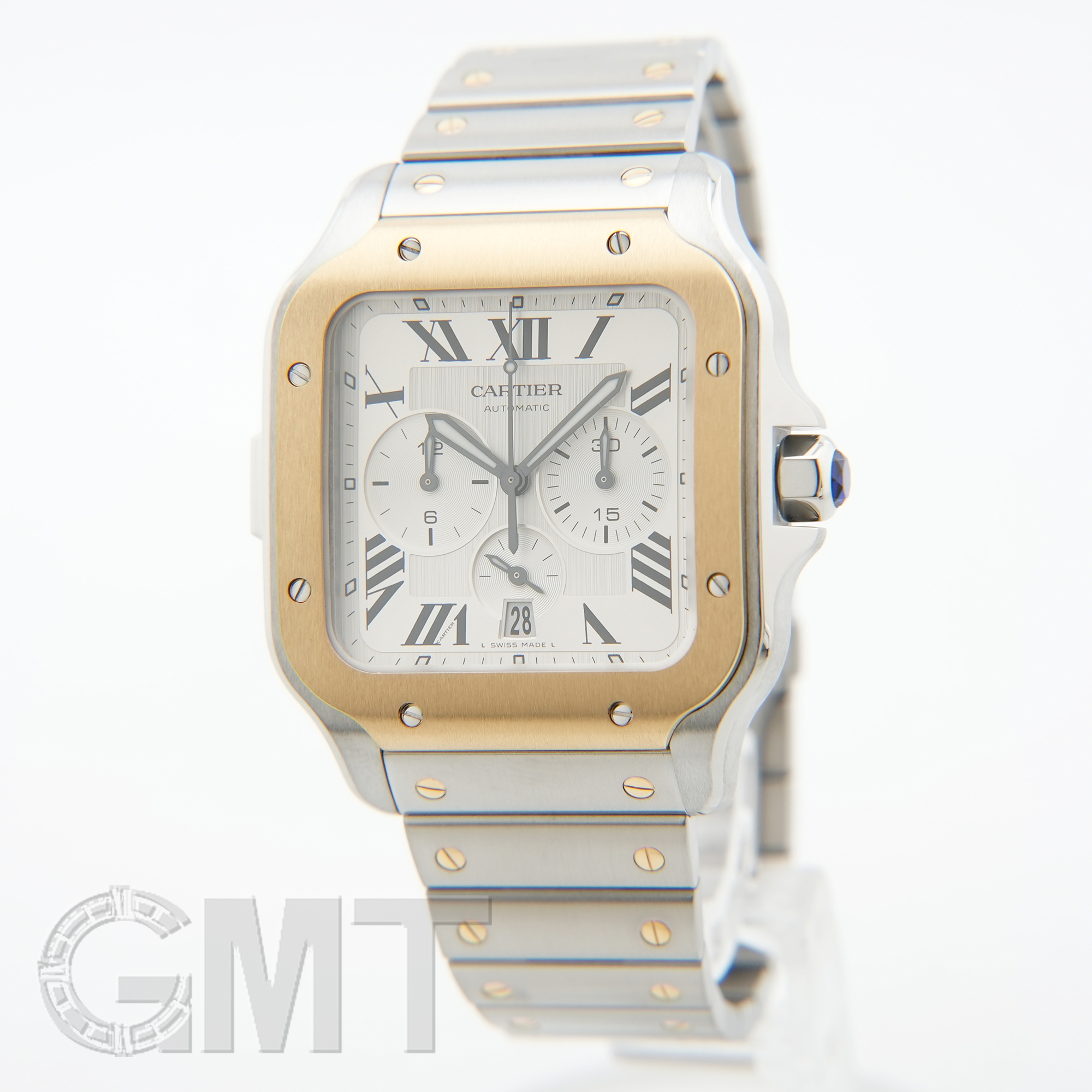 中古)CARTIER カルティエ サントス ドゥ カルティエ クロノグラフ