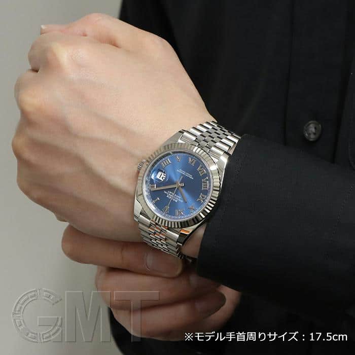 中古)ROLEX ロレックス デイトジャスト 126334 ブルー ローマ JB