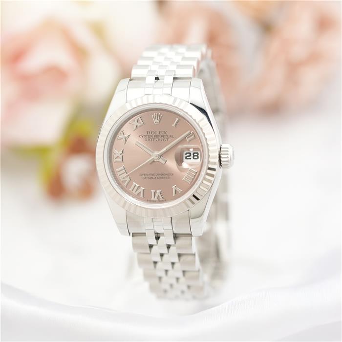 中古)ROLEX ロレックス デイトジャスト 26 179174 ピンク ローマ（商品 
