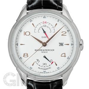 BAUME & MERCIER ボーム&メルシエ クリフトン パワーリザーブ GMT シルバー M0A10421 メイン