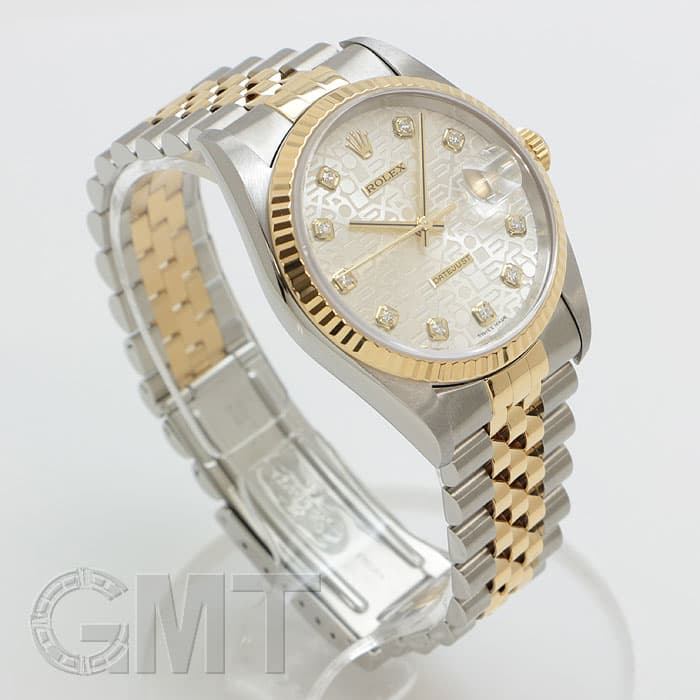 ROLEX ロレックス デイトジャスト 10Pダイヤ 16233G シルバー S