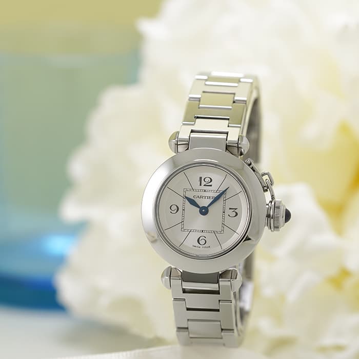 中古 カルティエ CARTIER W3140007 シルバー レディース 腕時計 中古)CARTIER カルティエ ミスパシャ W3140007（商品ID：3717008564256