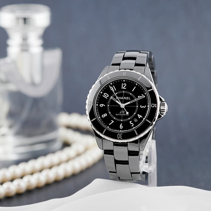 CHANEL 腕時計 中古)CHANEL シャネル J12 38mm H5697 ブラックセラミック（商品ID
