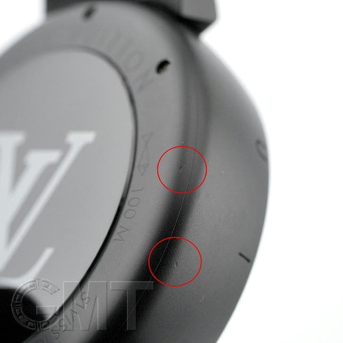 中古)LOUIS VUITTON ルイ・ヴィトン タンブール オールブラック クロノ