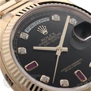 ROLEX ロレックス デイデイト 118238A ブラック 2Bルビー 8Pダイヤ メイン