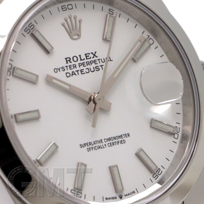 ROLEX ロレックスデイトジャスト壁掛け時計　ホワイト×シルバー　新品未使用 中古)ROLEX ロレックス デイトジャスト 41 126300 ホワイト（商品ID