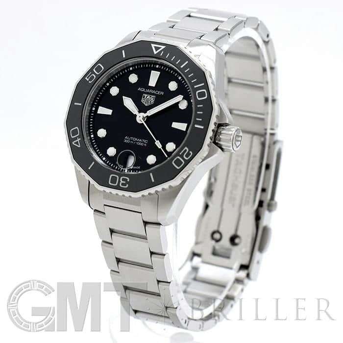 TAG HEUER レザー革ツナギ ホワイト/ブルー タグホイヤー アクアレーサー プロフェッショナル300 シルバー