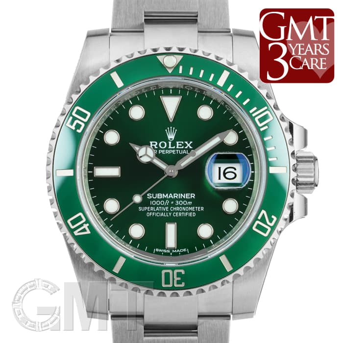 ロレックス 緑色ハードボックス 中古)ROLEX ロレックス サブマリーナー デイト 116610LV グリーン