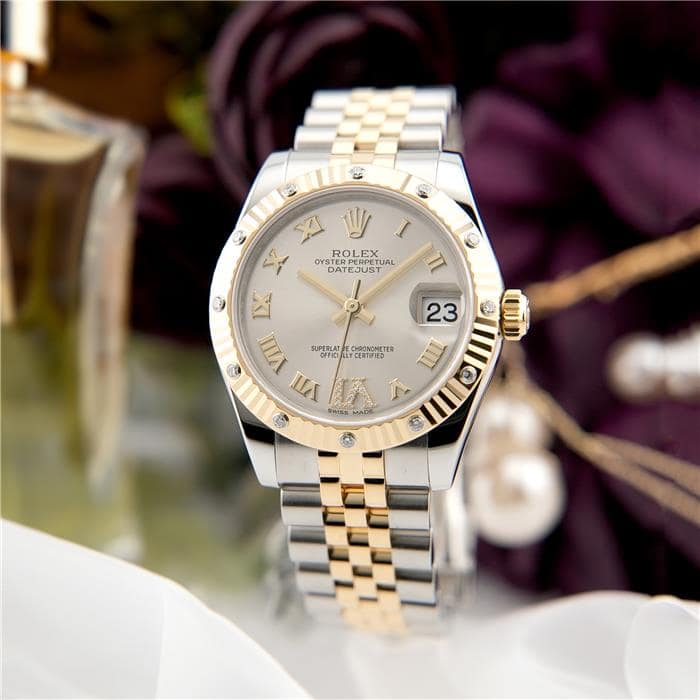 中古)ROLEX ロレックス デイトジャスト 178313 シルバーローマ ベゼル