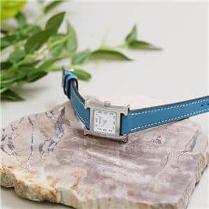 HERMES エルメス Hウォッチ HH1.110.131/WW75 W037879WW00 Hウォッチミニ SS ブルー メイン