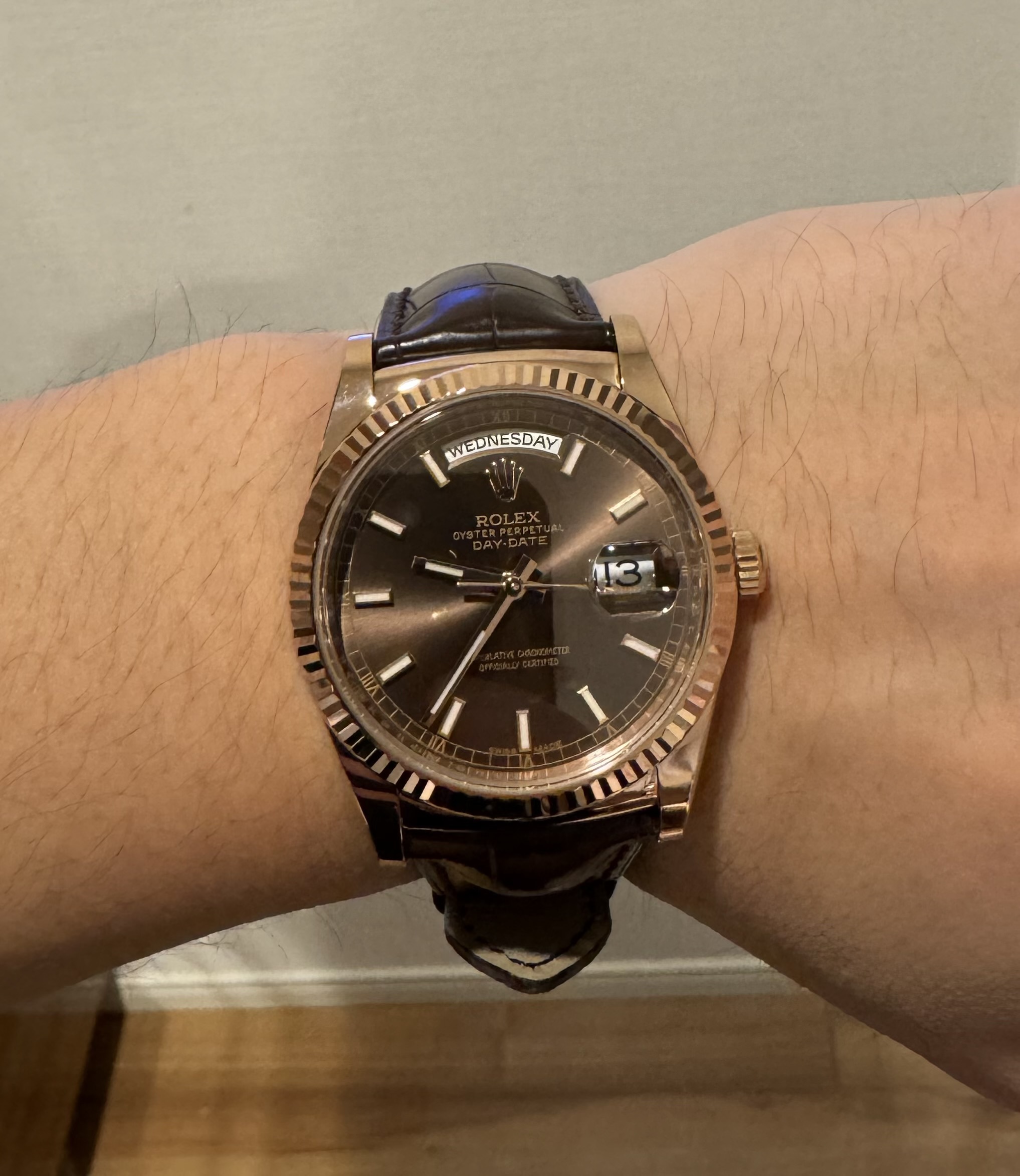 中古)ROLEX ロレックス デイデイト 118135 チョコレート（商品ID