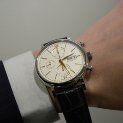 内部点検済 IWC インターナショナルウォッチカンパニー ポートフィノ クロノグラフ IW391031 30ｍ防水 デイデイト シルバー SS ステンレス 純正ベルト 純正尾錠 メンズ 自動巻き【6ヶ月保証】【腕時計】【中古】 中古)IWC インターナショナルウォッチカンパニー ポートフィノ クロノ