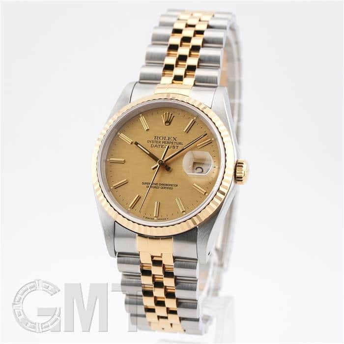 まさやん出品 トケマー:6/3 ロレックス 16233 デイトジャスト36mm シャンパン
