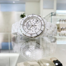 中古)CHANEL シャネル J12 クロノグラフ H2009 ホワイトセラミック 9P