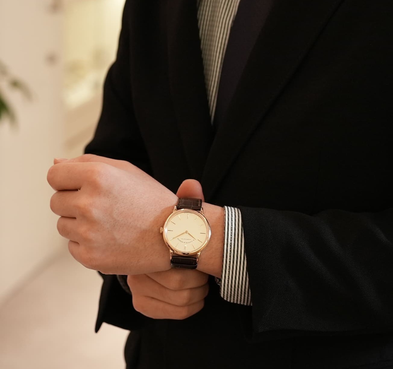 中古)A. LANGE & SOHNE ランゲ&ゾーネ サクソニア フラッハ 37mm